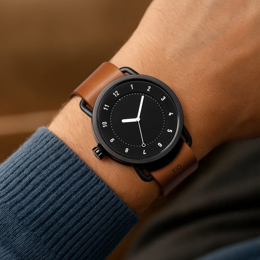 TID No.1 Black Dial / Tan Leather Strap / Black Buckle