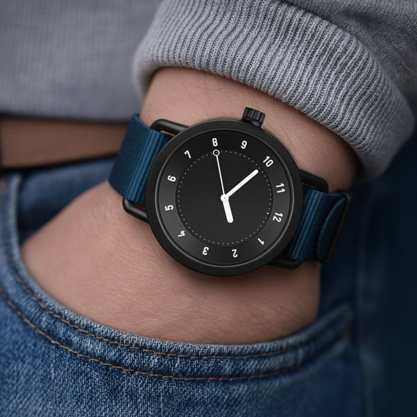 TID Watches no.1 ブラック TID No.1 Black Dial / Black Leather Strap / Black Buckle – TID WATCHES