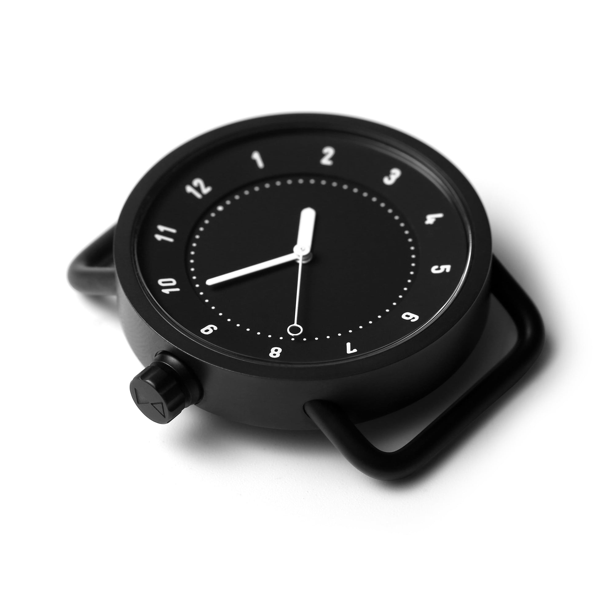 TID No.1 black dial minimalist watch case with 9 o’clock crown