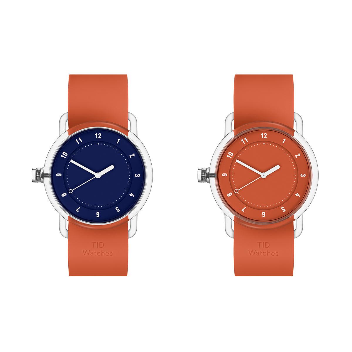 Orange Silicone Strap with Transparent Buckle