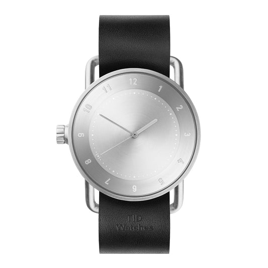 TID No.2 40mm Steel Dial / Black Leather Strap