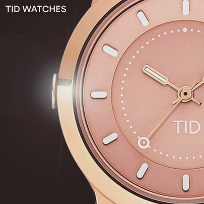 TID No.4 Watch for Women / 28mm Rose Gold Dial / Rose Gold Metal Strap