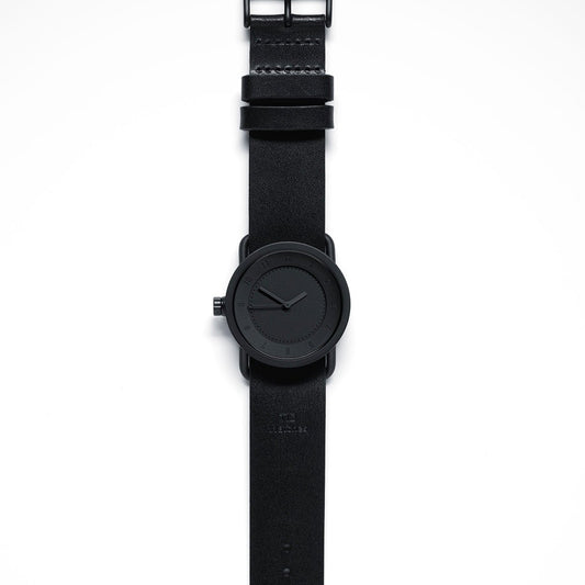 No.1 33MM Black Edition / Black Leather Wristband/Black buckle