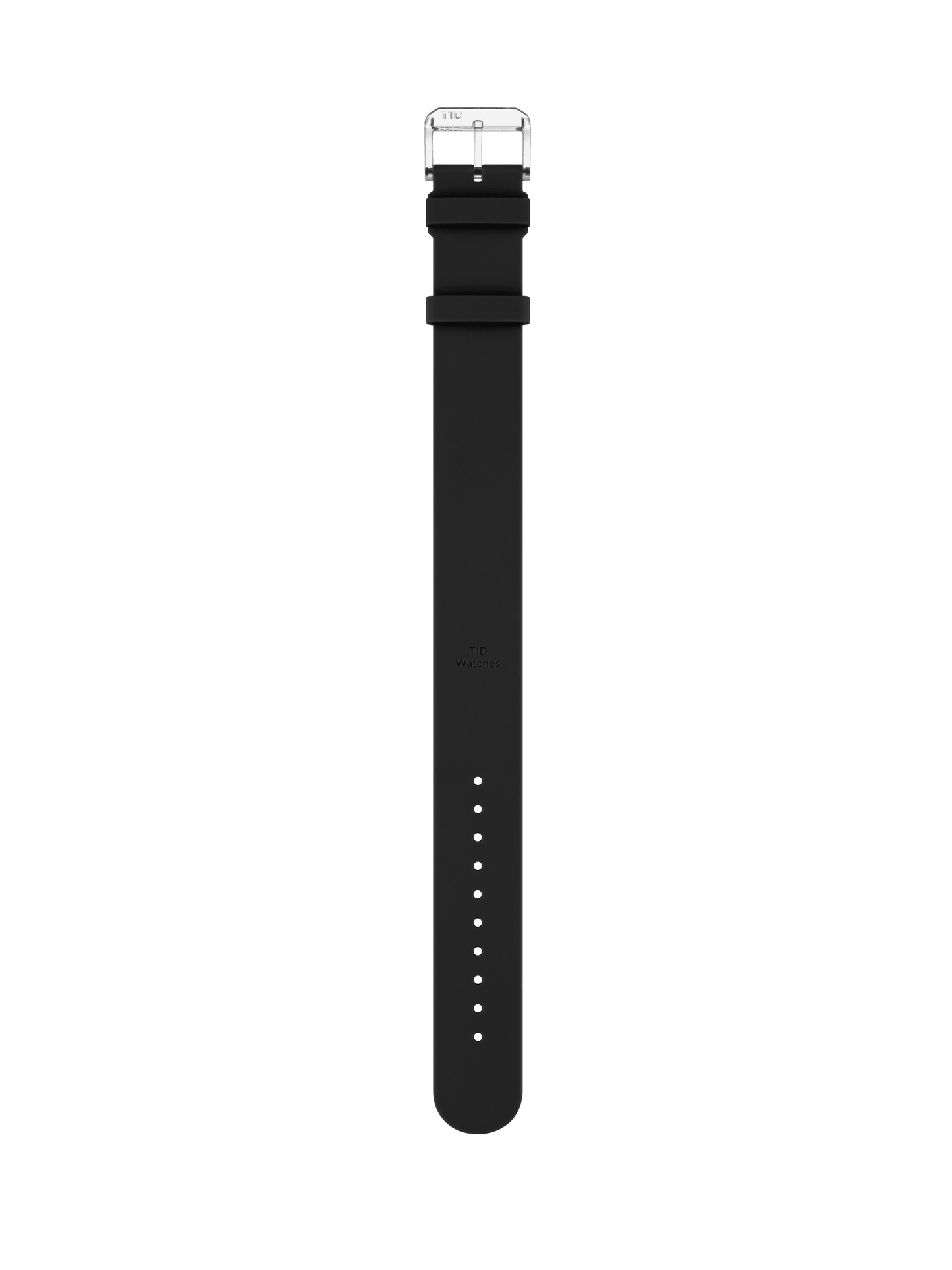 Black Silicone Strap with Transparent Buckle
