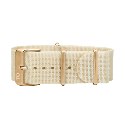 Off-White Nylon Wristband / Gold buckle