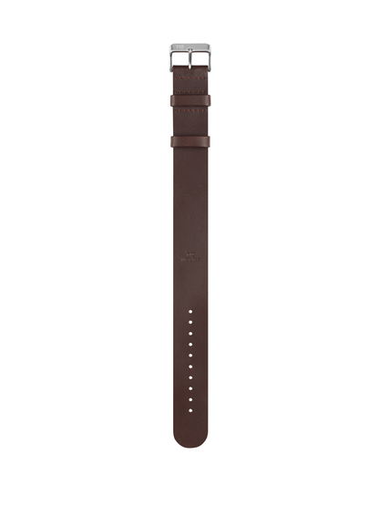 Walnut Leather Wristband / Steel buckle