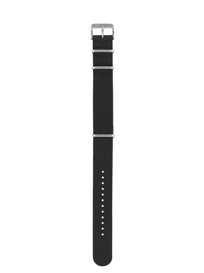Black Nylon Wristband / Steel buckle