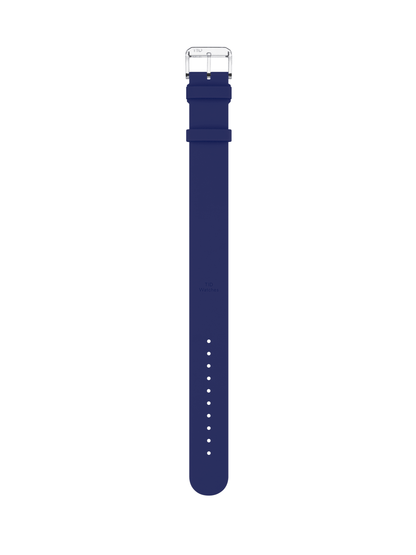 Blue Silicone Strap with Transparent Buckle