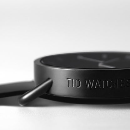 No.1  Black / Natural Leather Wristband/Black buckle
