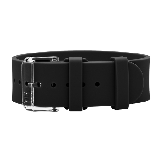 Black Silicone Wristband / Transparent buckle
