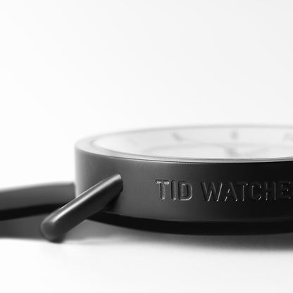TID No.1  White / Natural Leather Wristband / Black Buckle