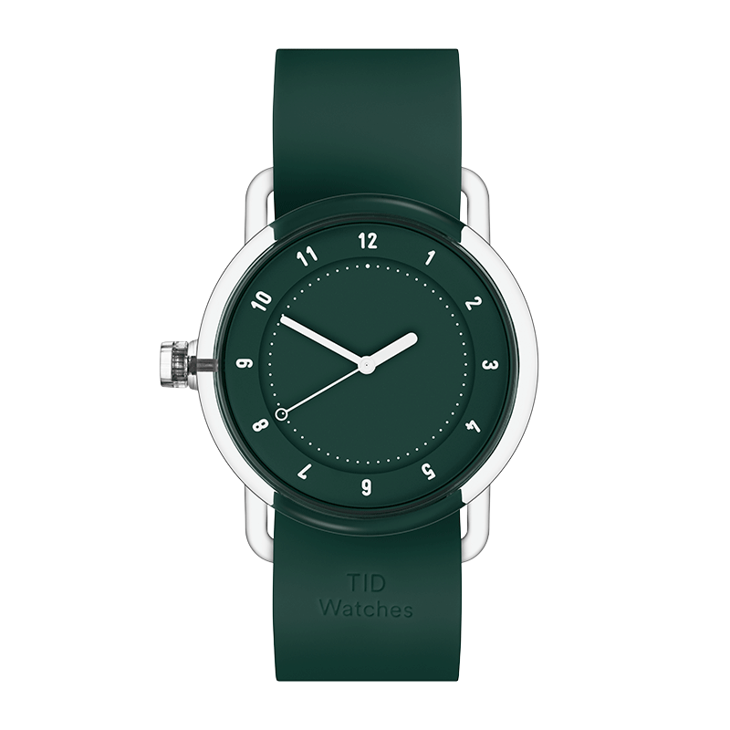 No.3 TR90 38mm Green / Green Silicone Wristband