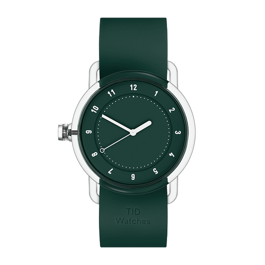TID No.3 TR90 38mm Green / Green Silicone Strap / Transparent Buckle