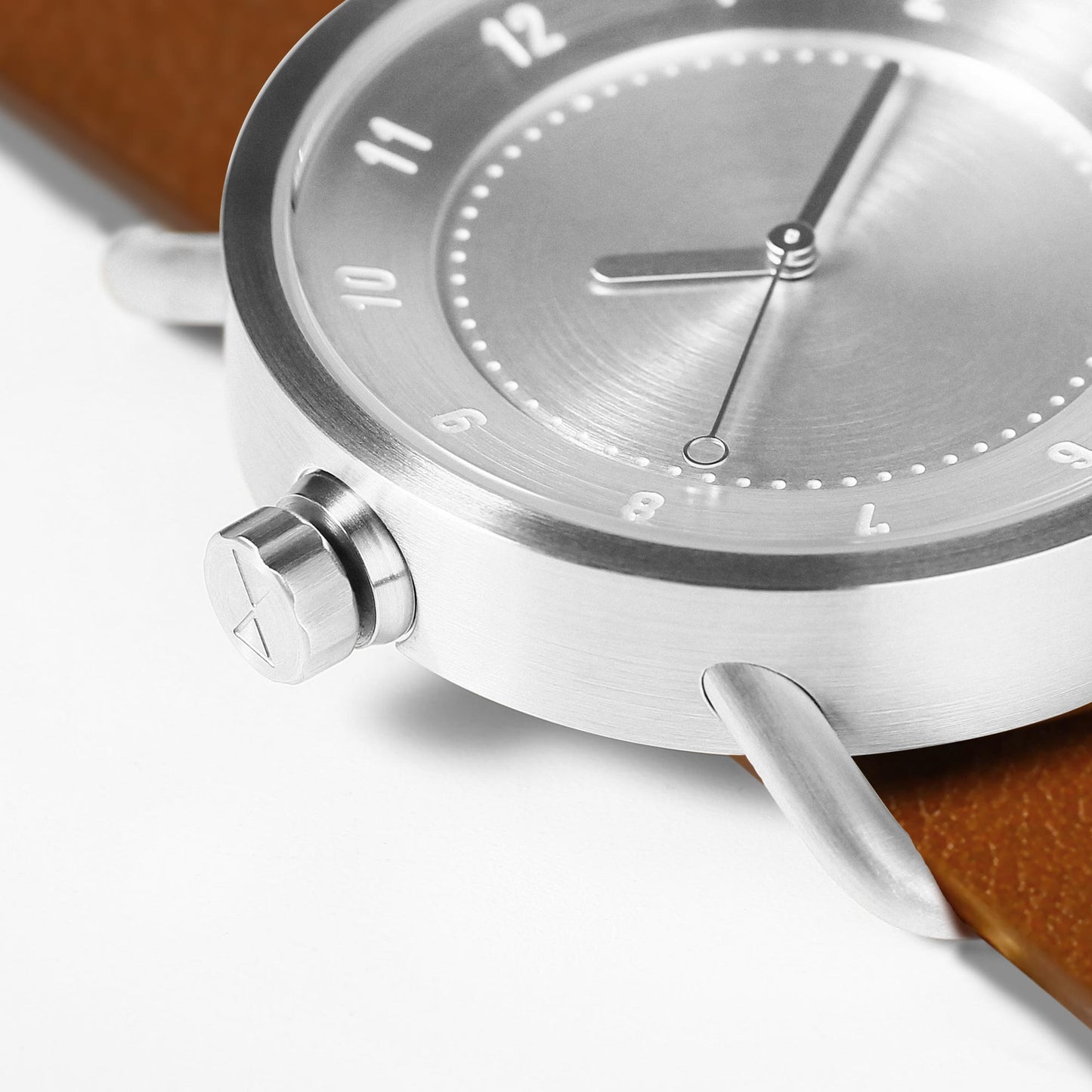 No.2 40mm Steel / Walnut Leather Wristband--Only to Europe