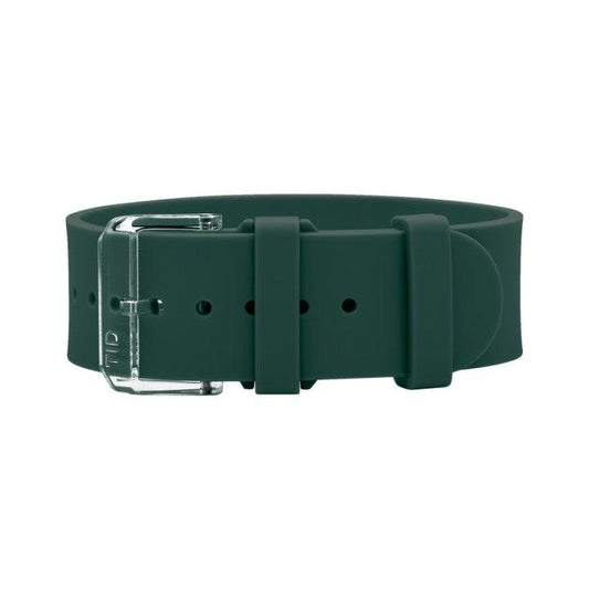 Bracelet Silicone Vert / Boucle transparente