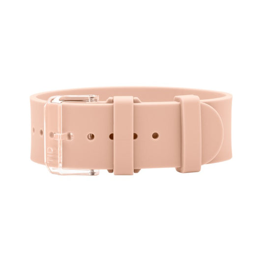 Pink Silicone Strap with Transparent Buckle